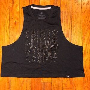 ADIDAS BLACK HALF TOP